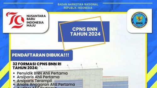 CPNS 2024 BNN, Daftar Lengkap Formasi dan Gajinya, Buruan Masih Bisa Daftar