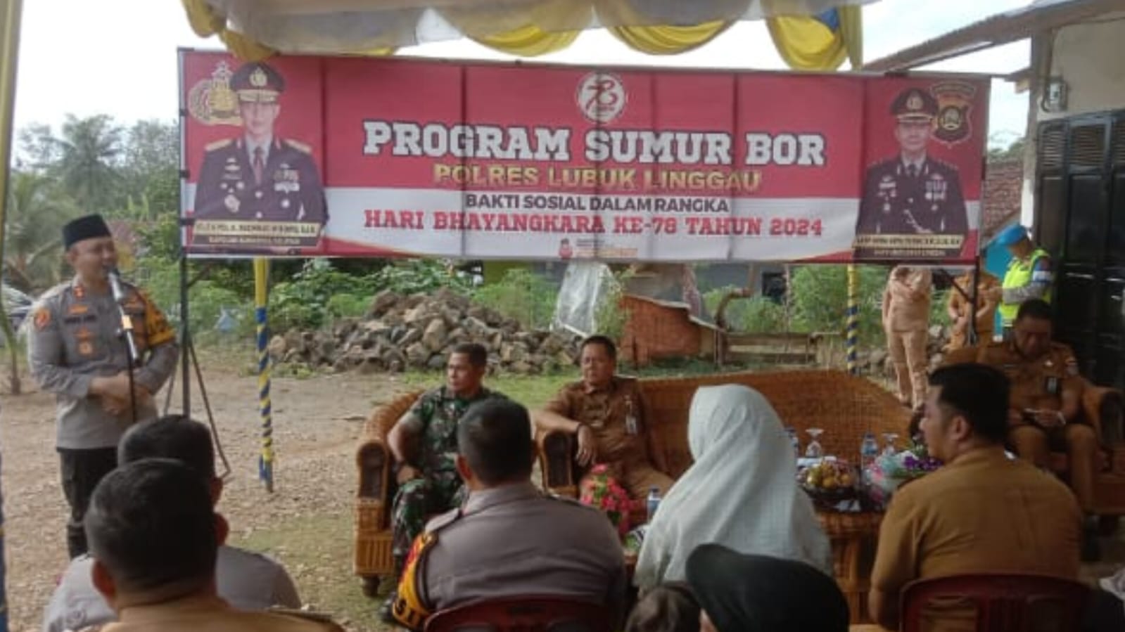 HUT ke-78 Bhayangkara di Lubuk Linggau, Polisi Bangun Sumur Bor, Ini Pesan AKBP Indra Arya Yudha 