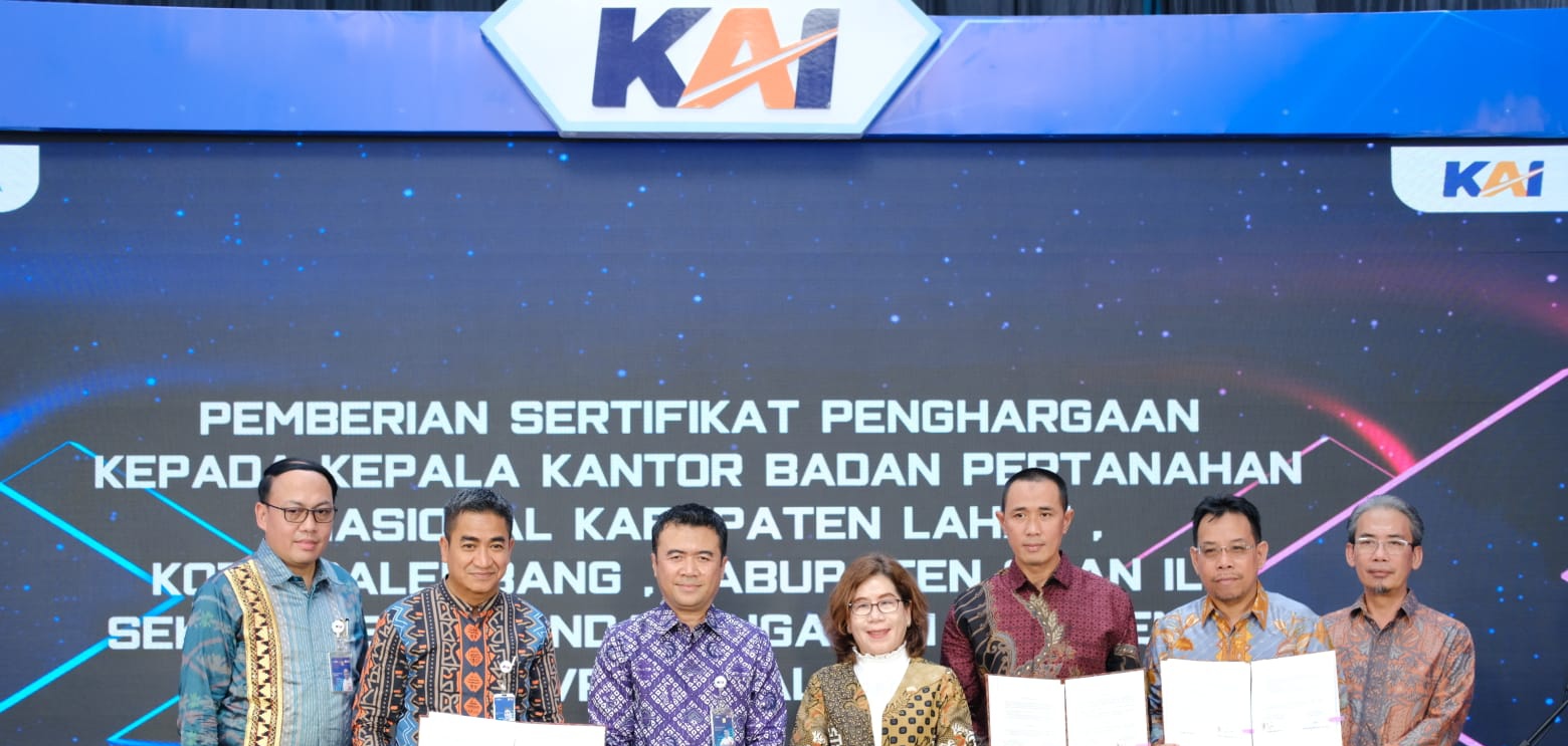 Bantu Pengamanan, KAI Apresiasi Polda Sumatera Selatan, BPN Provinsi dan BPN Wilayah Kota / Kabupaten