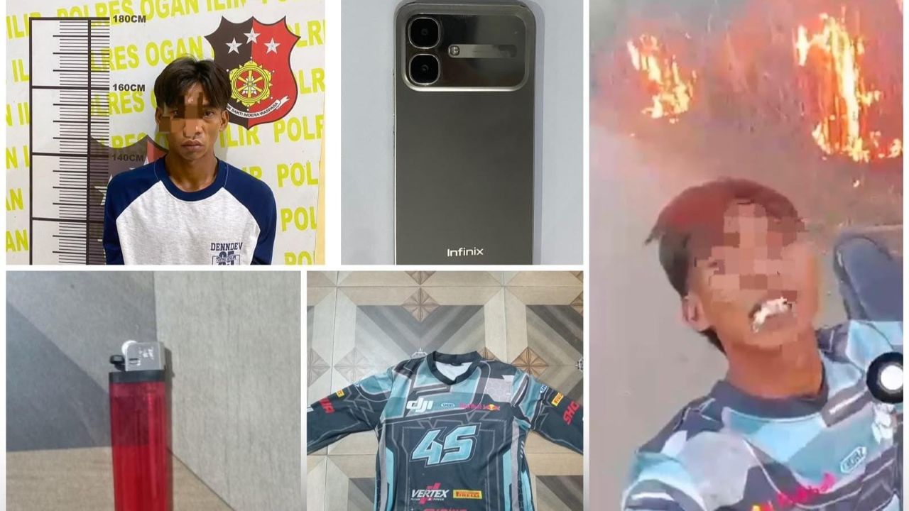 Sakit Hati Tak Diterima Kerja, Pemuda di Ogan Ilir Bakar Lahan Cinta Manis 4,5 Ha