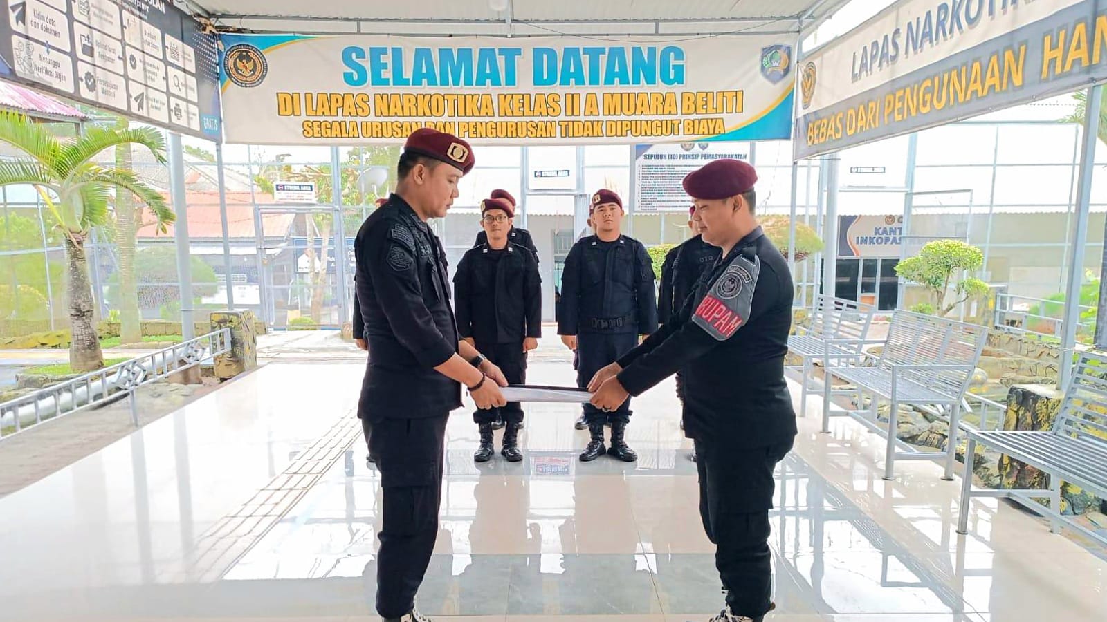 Lapas Narkotika Muara Beliti Gelar Apel Serah Terima Regu Pengamanan Secara Rutin, Kalapas Tegaskan Ini