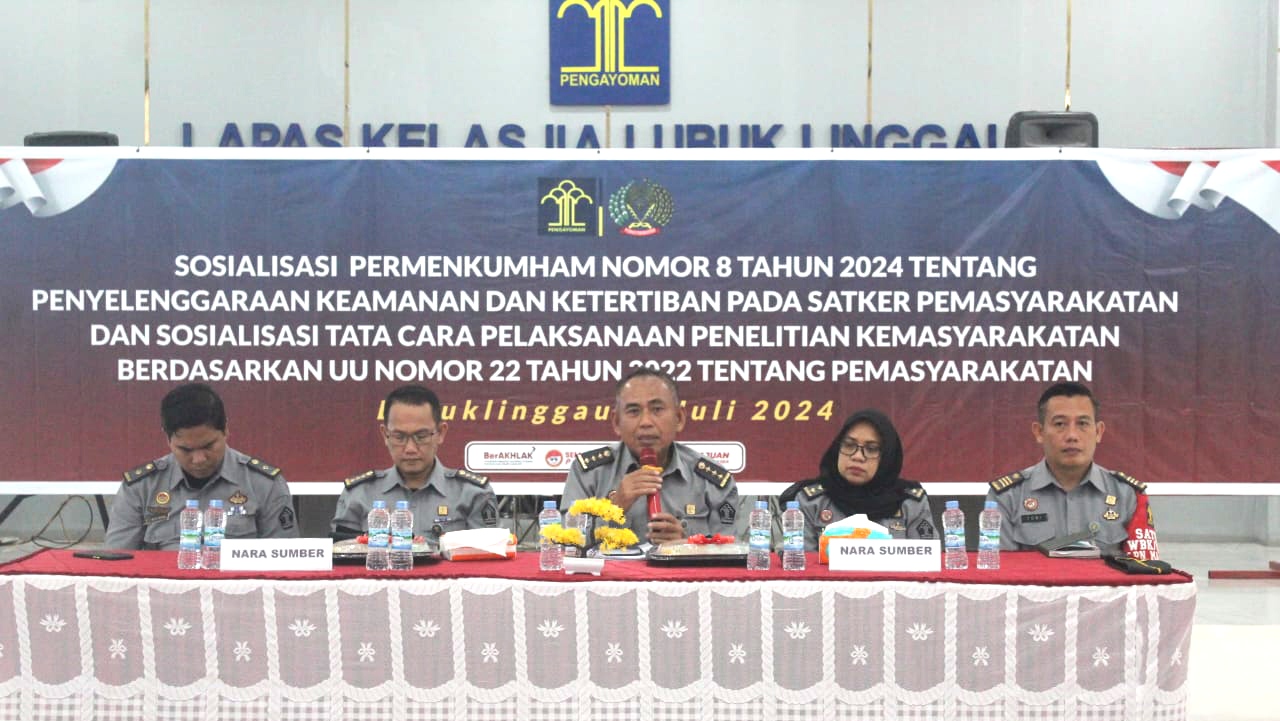 Sosialisasi Permenkumham Nomor 8 Tahun 2024 Pada Lapas Kelas IIA Lubuk Linggau