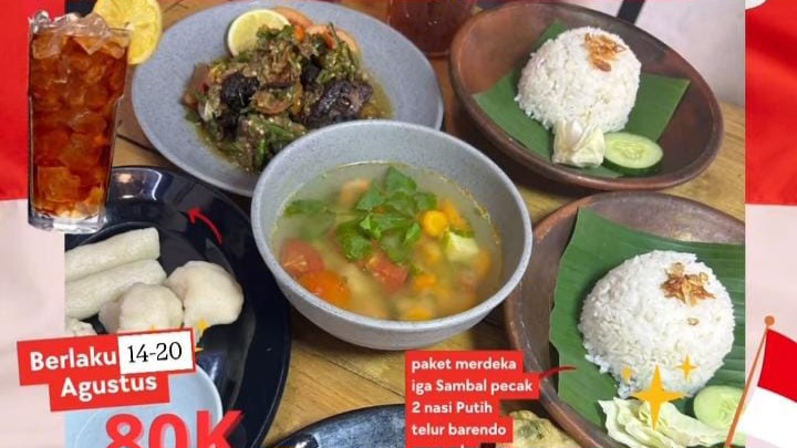 Promo Kemerdekaan Hanya di Kedai Cmen Lubuk Linggau, Makan Enak dan Puas Hanya Rp80 Ribu