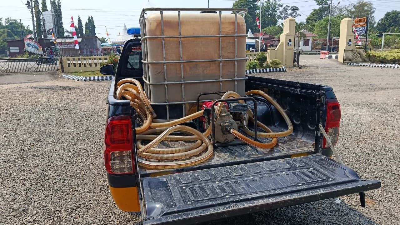 Lawan Karhutla, Polres Musi Rawas Sulap 13 Mobil Dinas Jadi Armada Pemadam Taktis