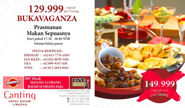 Nikmati Promo Spesial Ramadan 1444 H, Buka Vaganza All You Can Eat di Hotel Dafam Linggau