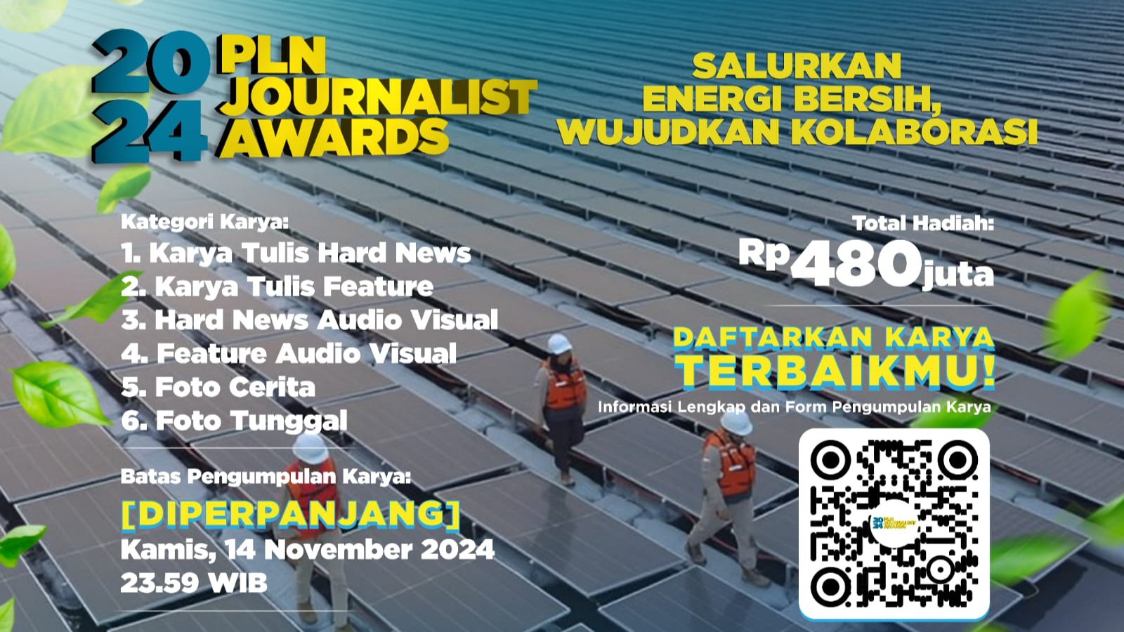 Banjir Peminat, Pendaftaran PLN Journalist Award 2024 Diperpanjang Hingga 14 November 2024