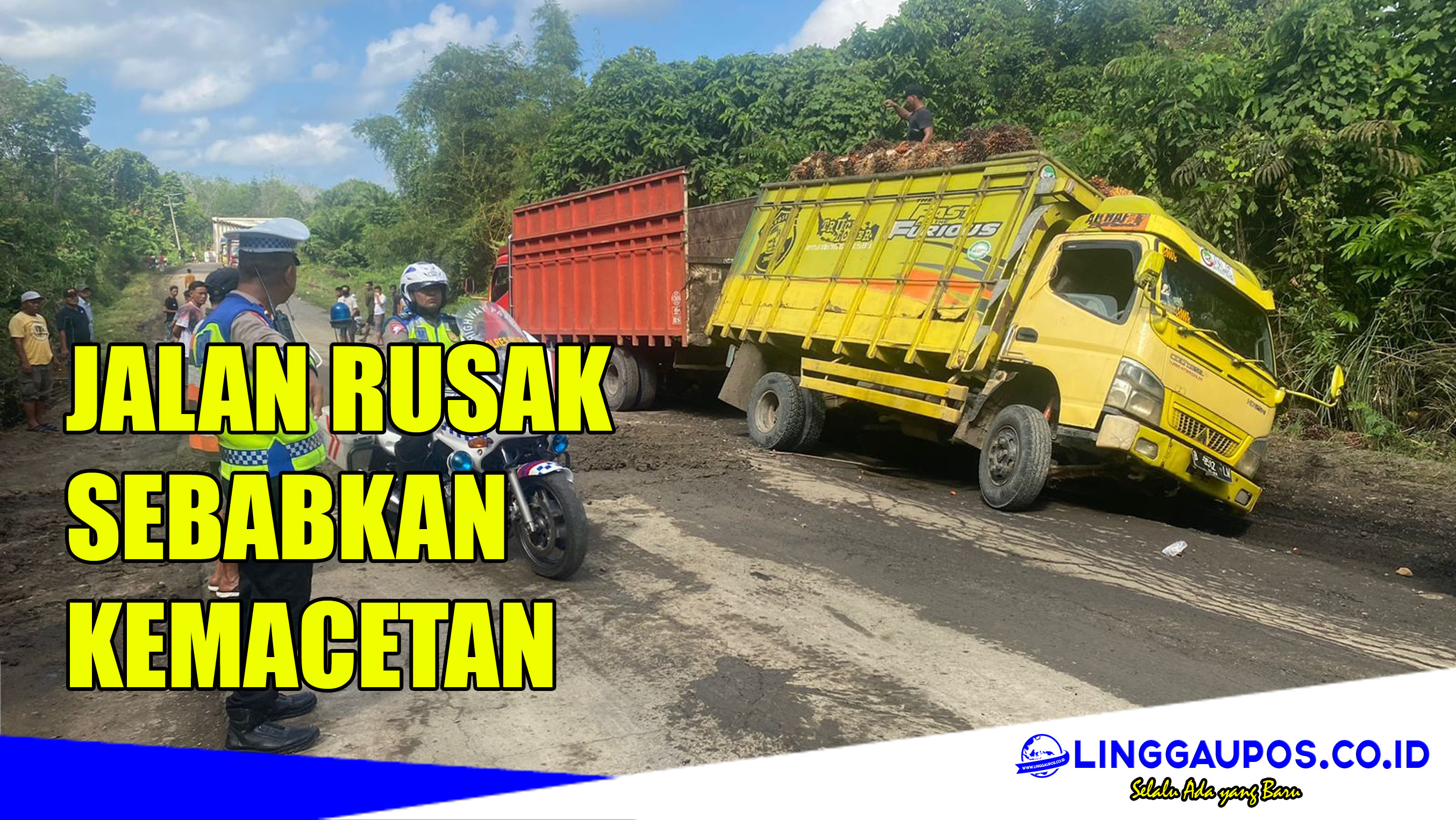 Waspadai Jalan Rusak di Jalur Musi Rawas – Muba, Rawan Kemacetan