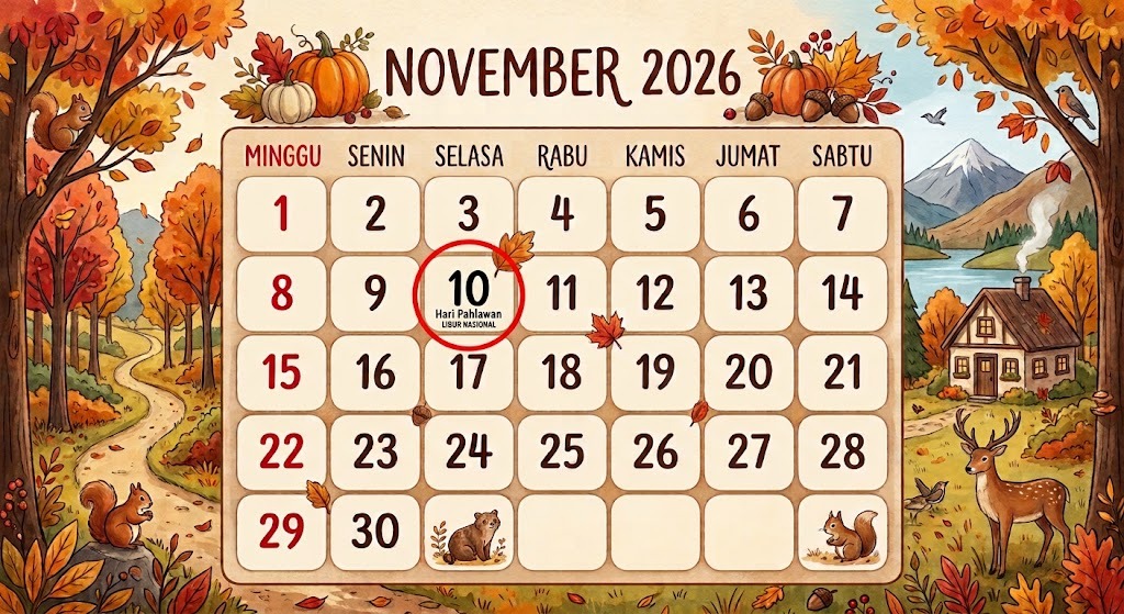 Daftar Lengkap Hari Besar Nasional November 2026, Ada Hari Pahlawan