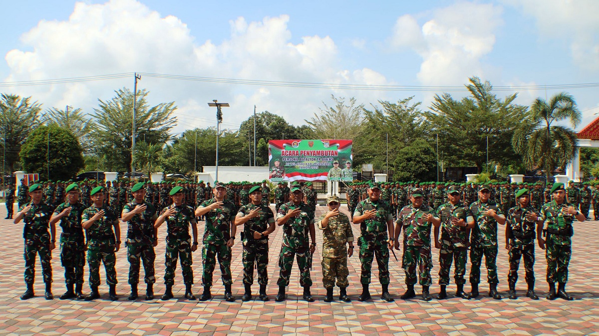 Dandim 0406 Lubuk Linggau Dampingi Danrem 044 Gapo Dalam Upacara Penyambutan Batalyon TP 846/KS di Muratara