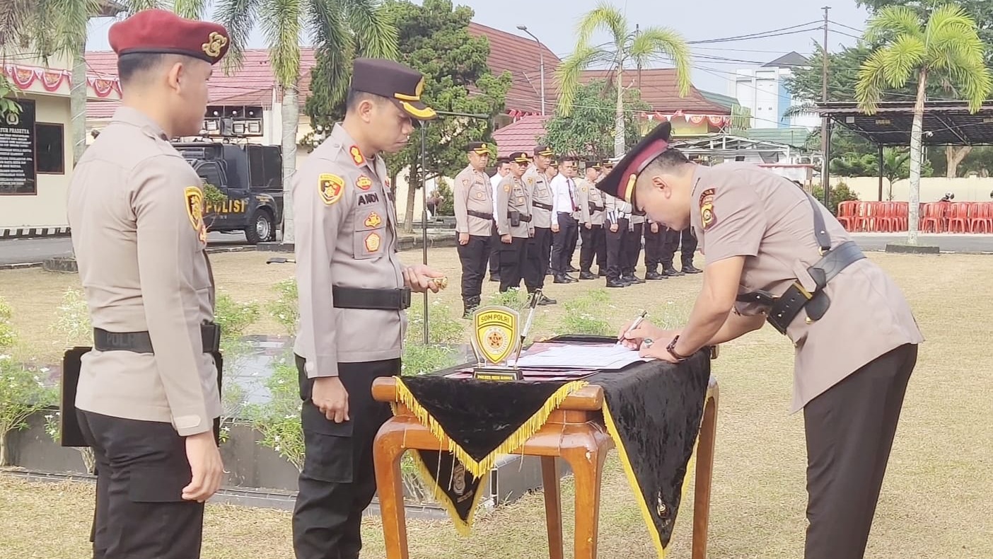 2 Kapolsek di Musi Rawas Resmi Diganti, Ini Pesan Kapolres AKBP Supriadi