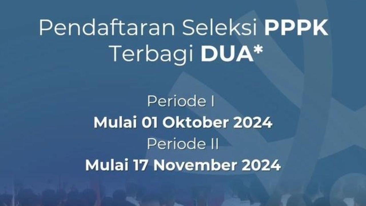 PPPK 2024 Pendaftaran Mulai 1 Oktober 2024, Ada 2 Periode yang Dibuka, Catat Jangan Salah Daftar!