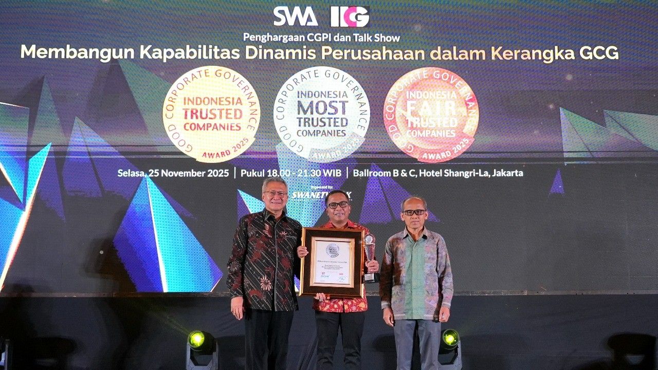 BRI Dinobatkan Sebagai Perusahaan dengan Tata Kelola Terbaik di Penghargaan Indonesia Trusted Companies 2025