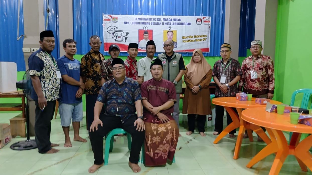 Pemilihan Ketua RT Seperti Pemilu Sukses Digelar di Marga Mulya Lubuk Linggau 