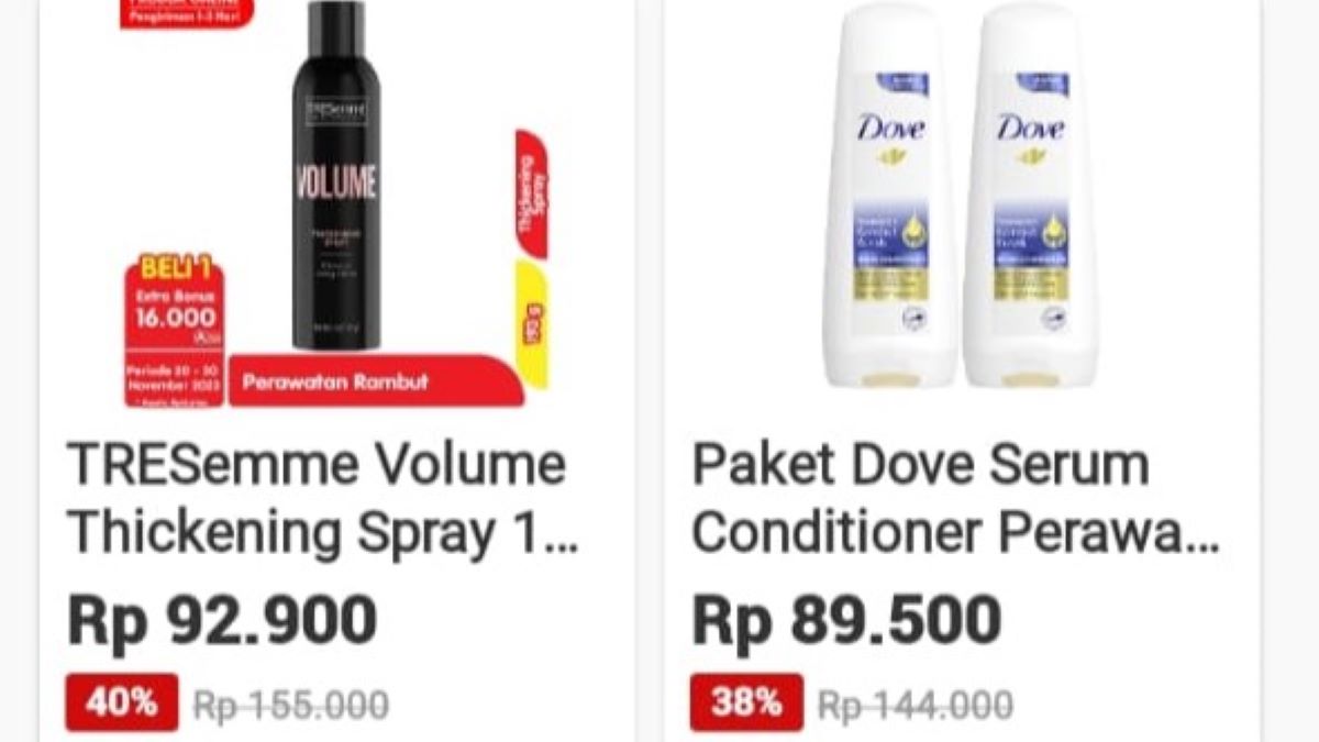 Daftar Diskon Indomaret Produk Shampo dari Unilever