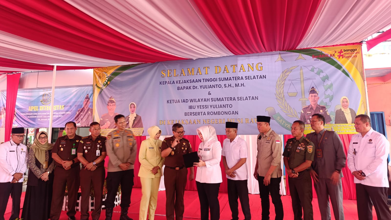 Kalapas Narkotika Muara Beliti Hadiri Kunker Kajati Sumsel dan Peletakan Batu Pertama Kantor Kejari Musi Rawas