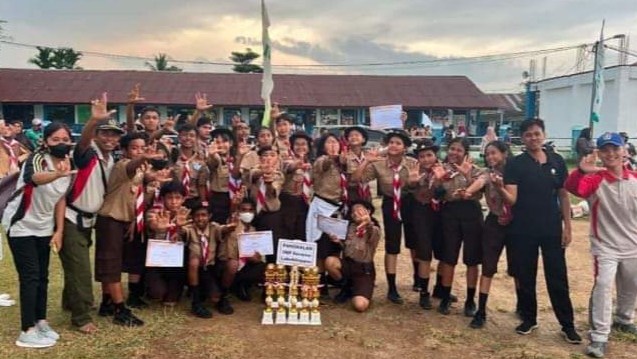 Tim Pramuka SMP Xaverius Lubuklinggau Juara Umum Ar Risalah Scout Competition 2023