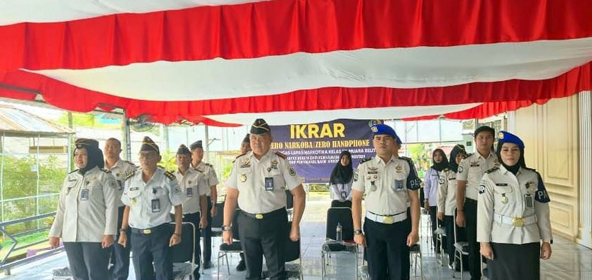 Perkuat Komitmen, Lapas Narkotika Muara Beliti Ikuti Ikrar Zero Narkoba dan HP Secara Daring