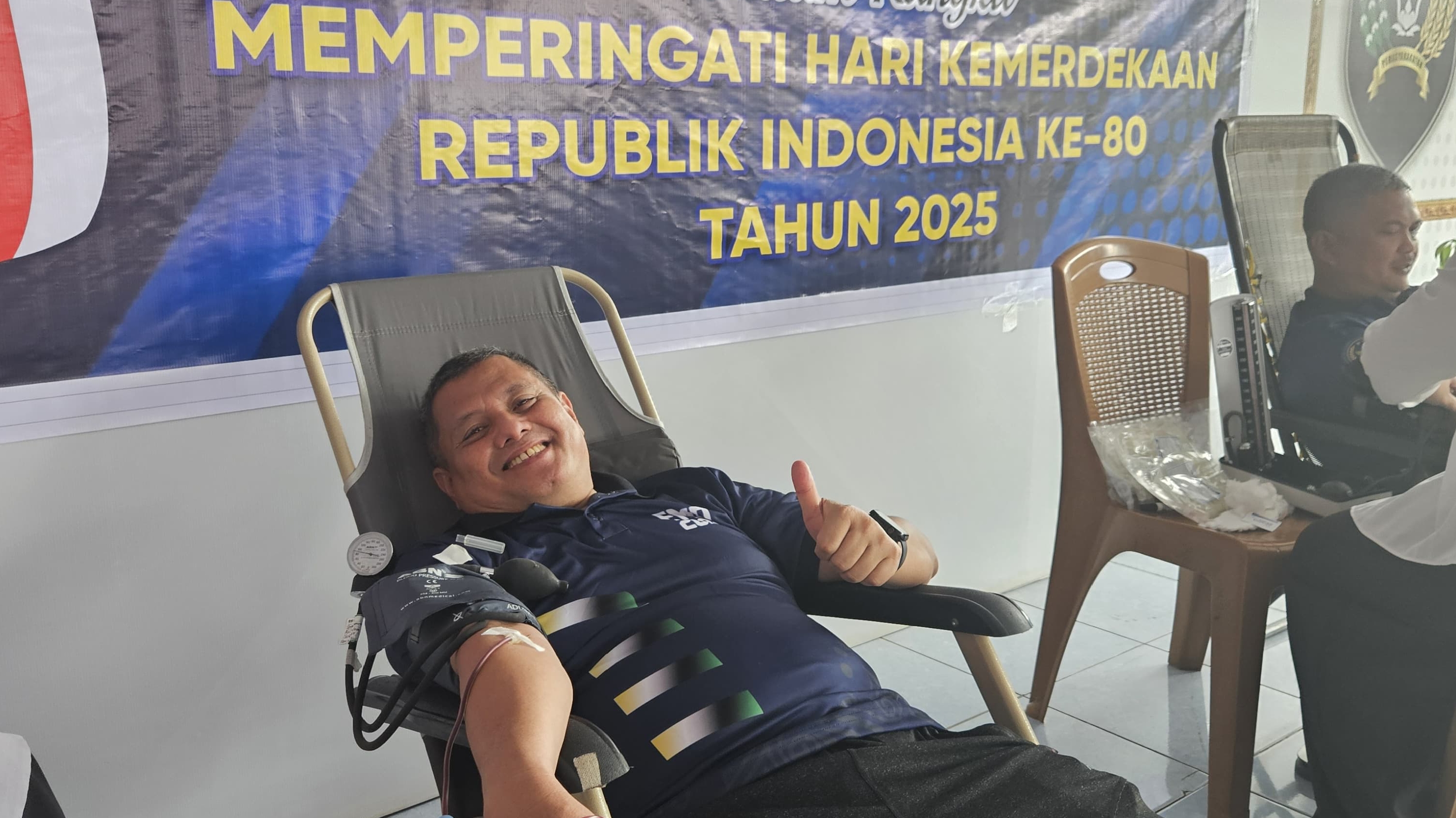 Wujud Nyata Semangat HUT RI ke-80, Lapas Narkotika Muara Beliti Gelar Donor Darah