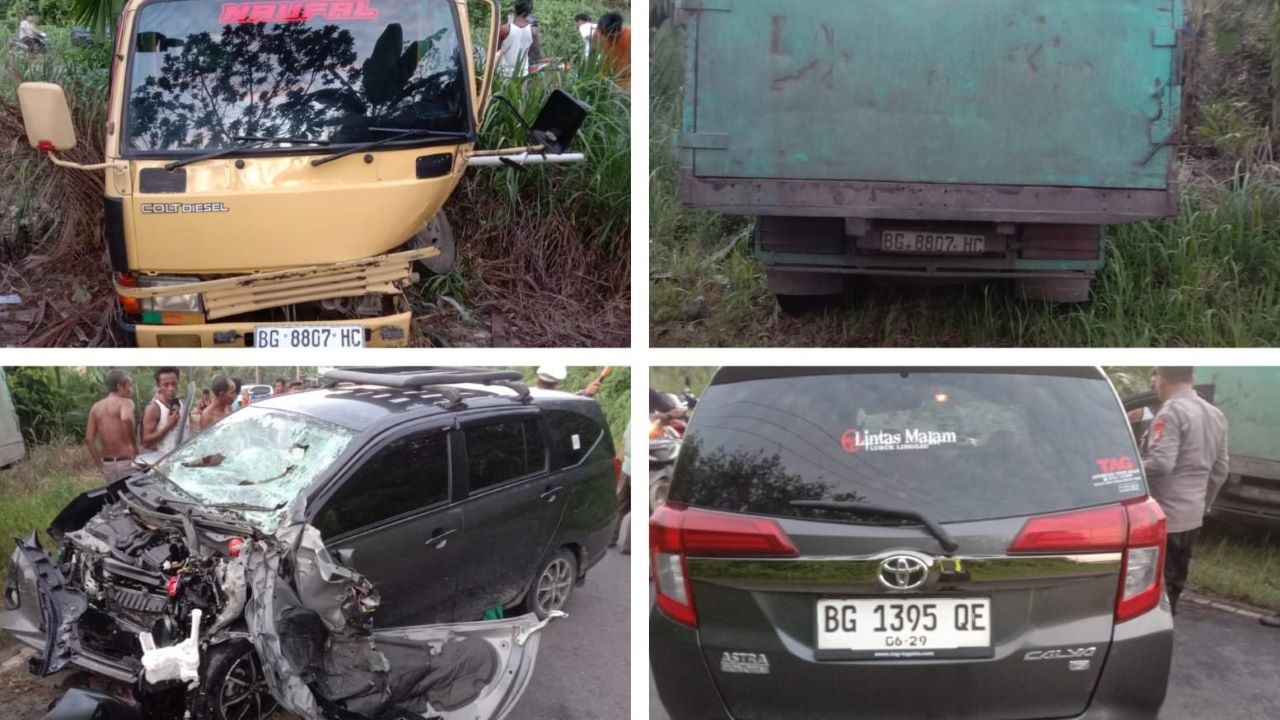 1 Meninggal Dunia, Tabrakan Truk vs Toyota Calya di Jalinsum Musi Rawas 