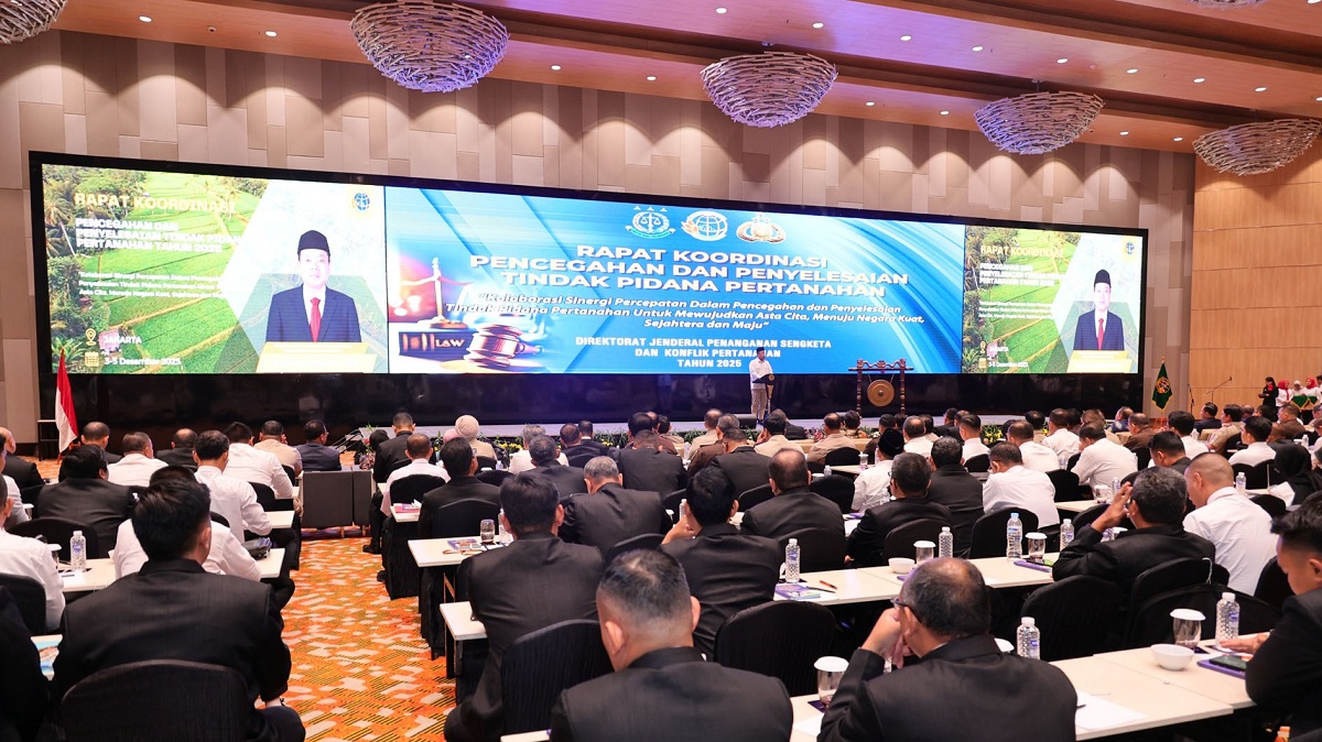 Buka Rakor Pertanahan, Menteri ATR/BPN Dorong Penegak Hukum Perkuat Aksi Antimafia Tanah