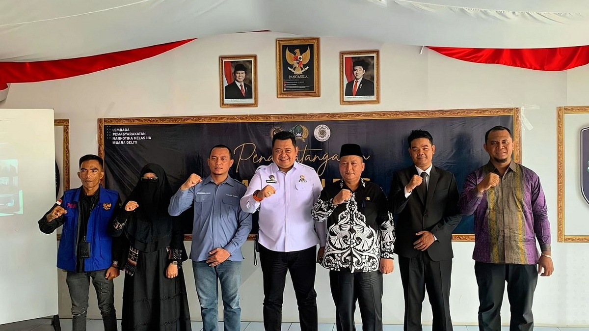 Lapas Narkotika Muara Beliti Teken MoU-PKS Layanan LCC Serentak untuk Seluruh UPT se-Sumatera Selatan