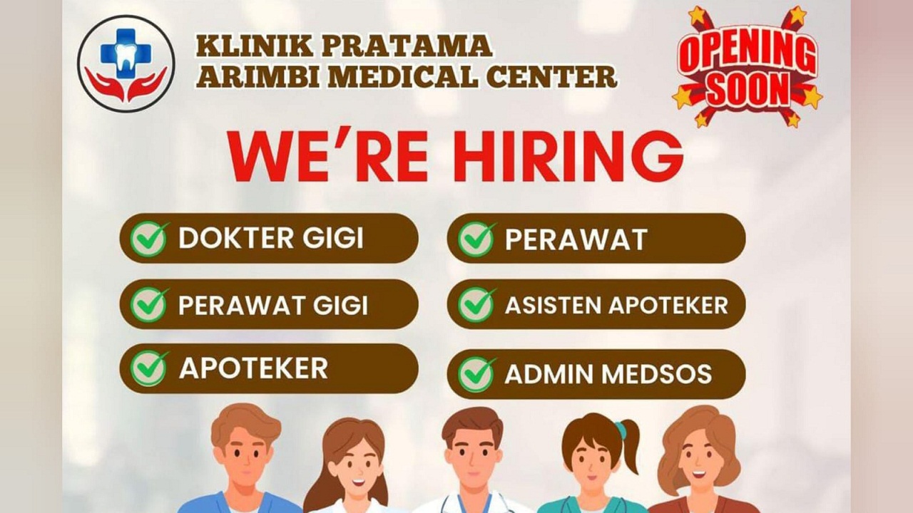 Klinik Pratama Arimbi Lubuk Linggau Buka Lowongan Kerja, Cek Posisi dan Kualifikasi, Buruan!