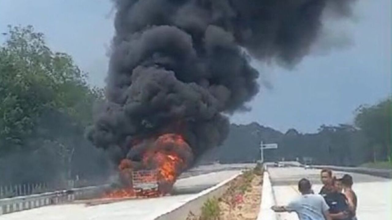 Baru Beroperasi Tol Bayung Lencir-Tempino Telan Korban Jiwa, 2 Orang Tewas Akibat Mobil Terbakar