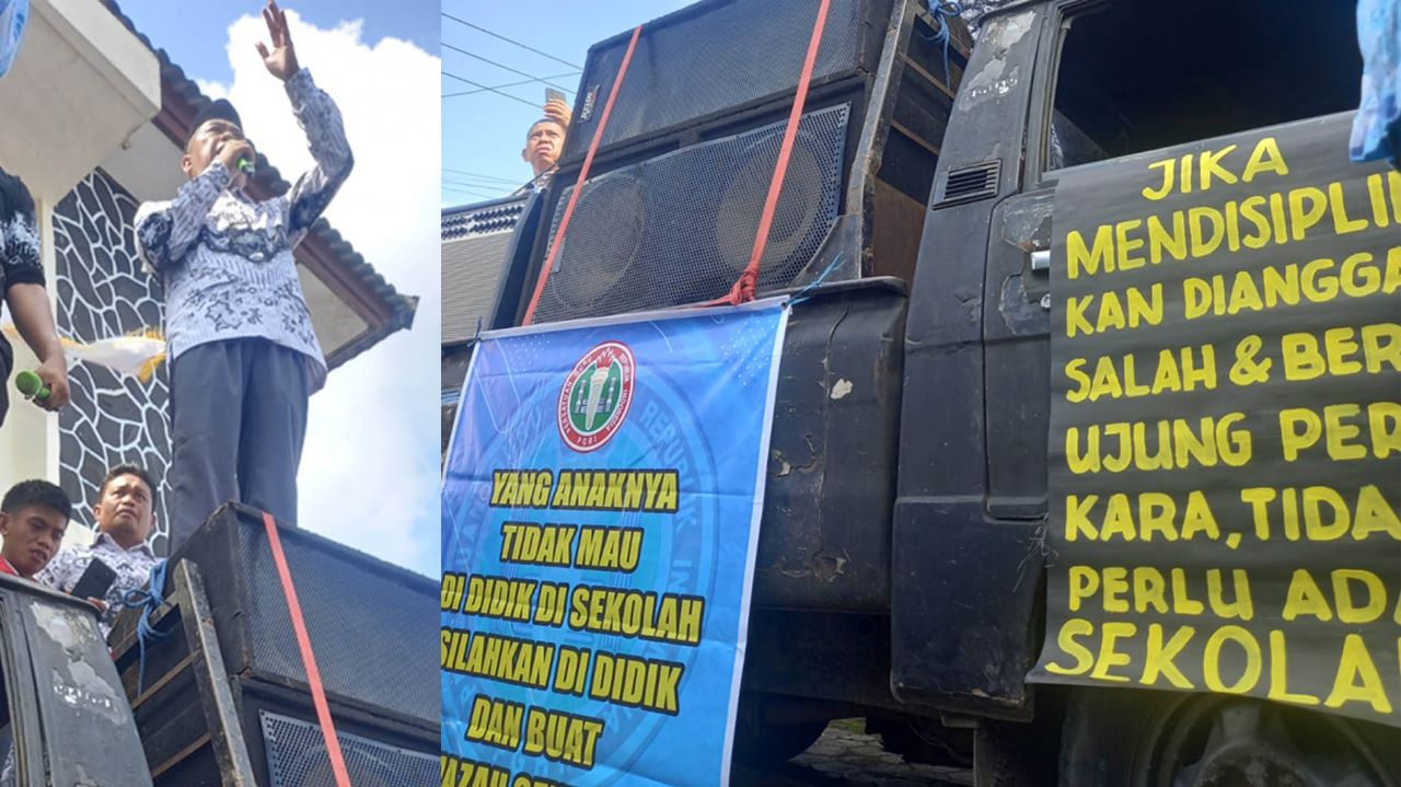 Hardiknas, Ribuan Guru Demo Pengadilan Negeri Lubuklinggau, Minta Sularno Dibebaskan