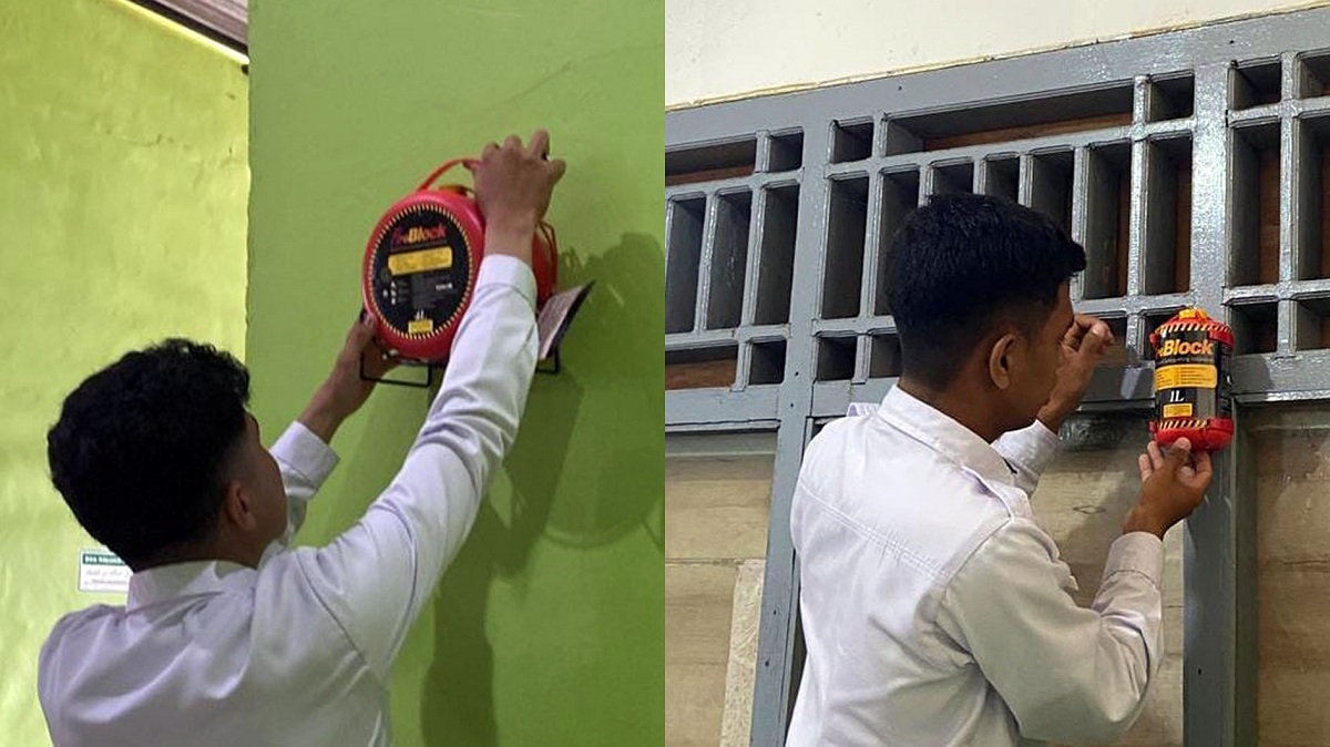 Lapas Narkotika Muara Beliti Pasang APAR di Titik Strategis untuk Tingkatkan Kesiapsiagaan