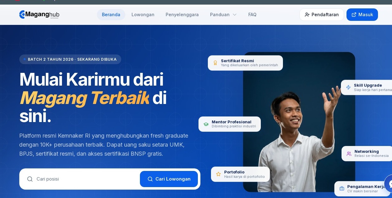 Link dan Panduan Mendaftar Maganghub Kemnaker Batch 2, Buruan Daftar