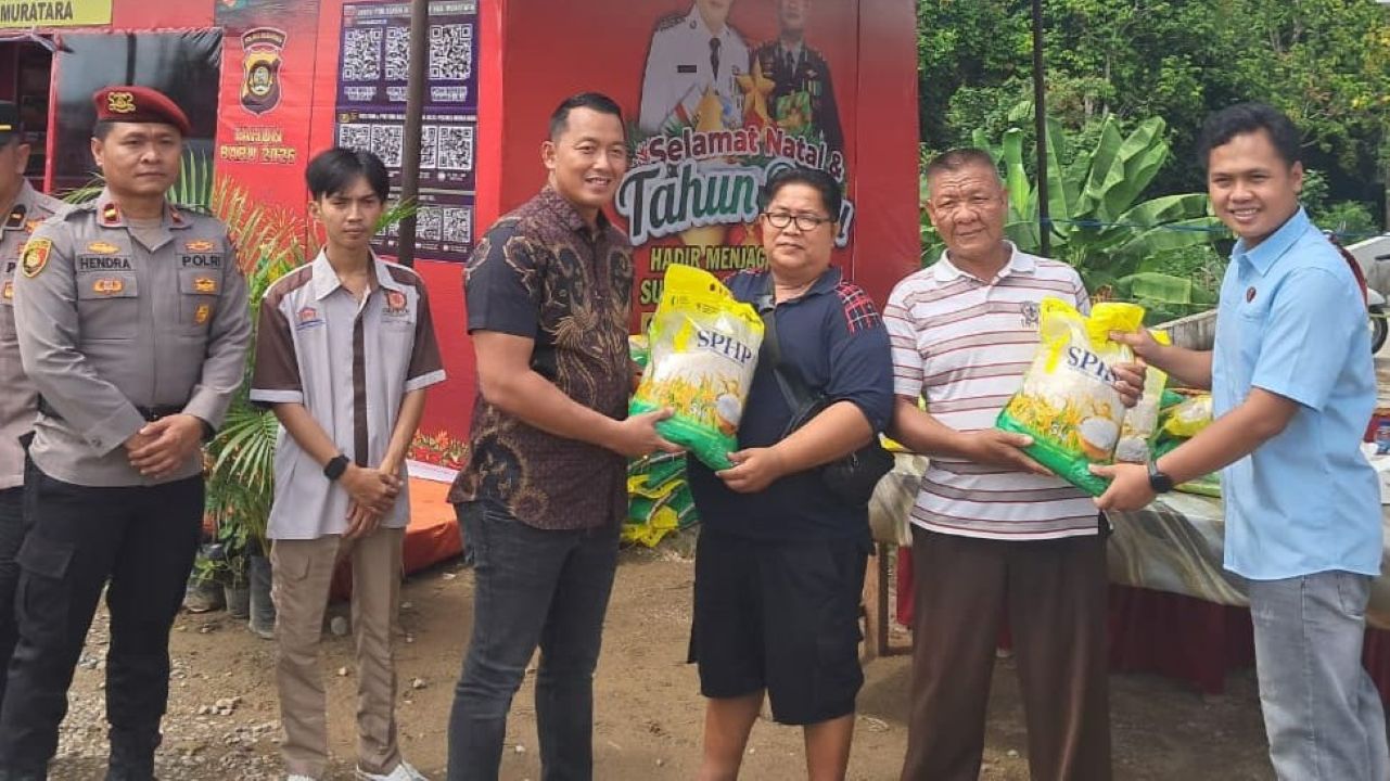 Gerakan Pangan Murah Polres Musi Rawas Utara, 2 Ton Beras Ludes Diserbu Masyarakat