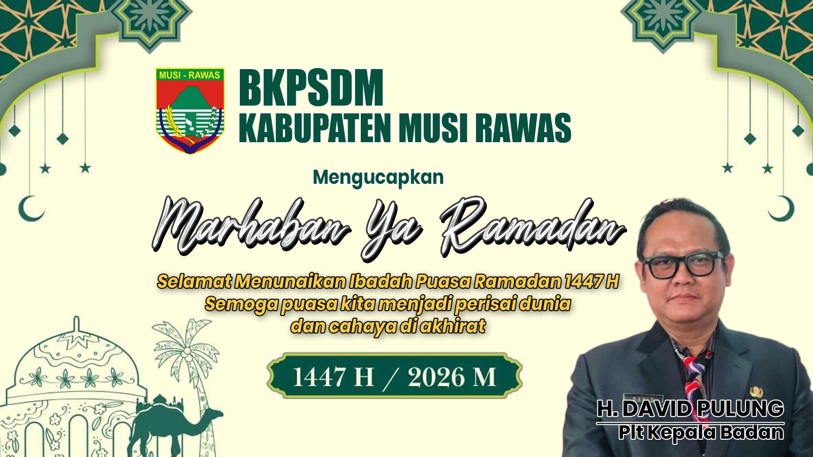 BKPSDM Musi Rawas Ucapkan Selamat Menjalankan Ibadah Puasa Ramadan 2026