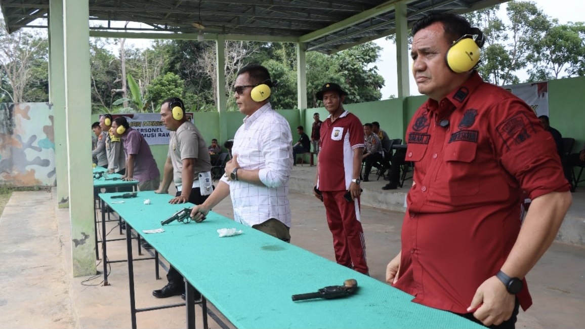 HUT Bhayangkara, Polisi Musi Rawas Adu Jago Menembak, Ini Juaranya