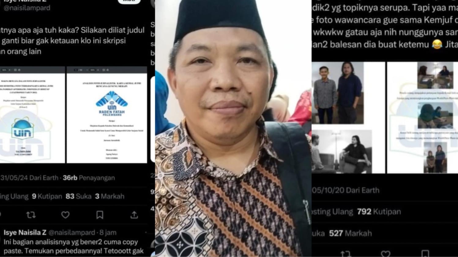 Dekan FDK UIN Palembang Angkat Bicara Usai Viral Mahasiswanya Diduga Plagiat Skripsi, Berikut Penjelasannya