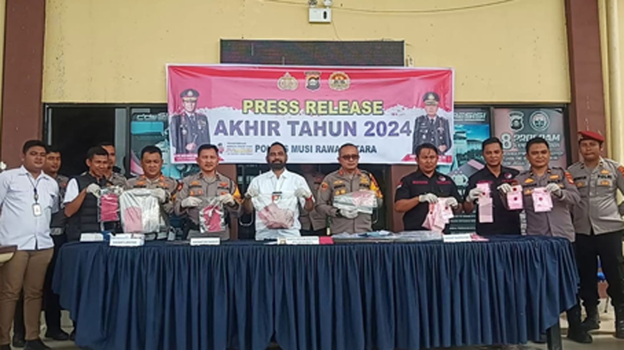 95 Persen Tindak Pidana di Musi Rawas Utara 2024 Selesai, Narkoba Turun Terbanyak Kasus Curat