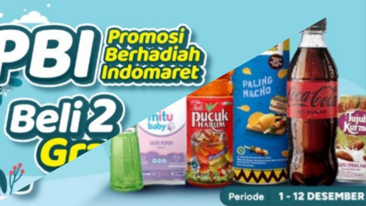 Promo Berhadiah Indomaret, Beli 2 Gratis 1, Periode 1 Sampai 12 Desember 2023