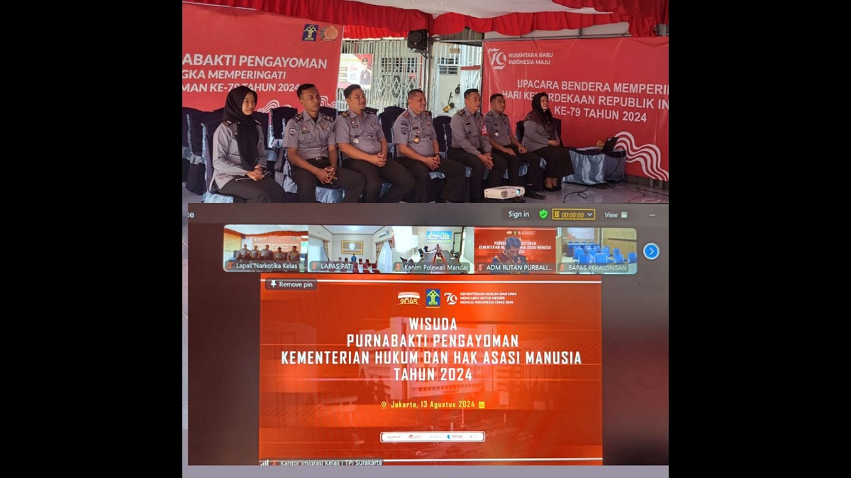 Lapas Narkotika Kelas IIA Muara Beliti Ikuti Kegiatan Wisuda Purnabakti Pengayoman 2024