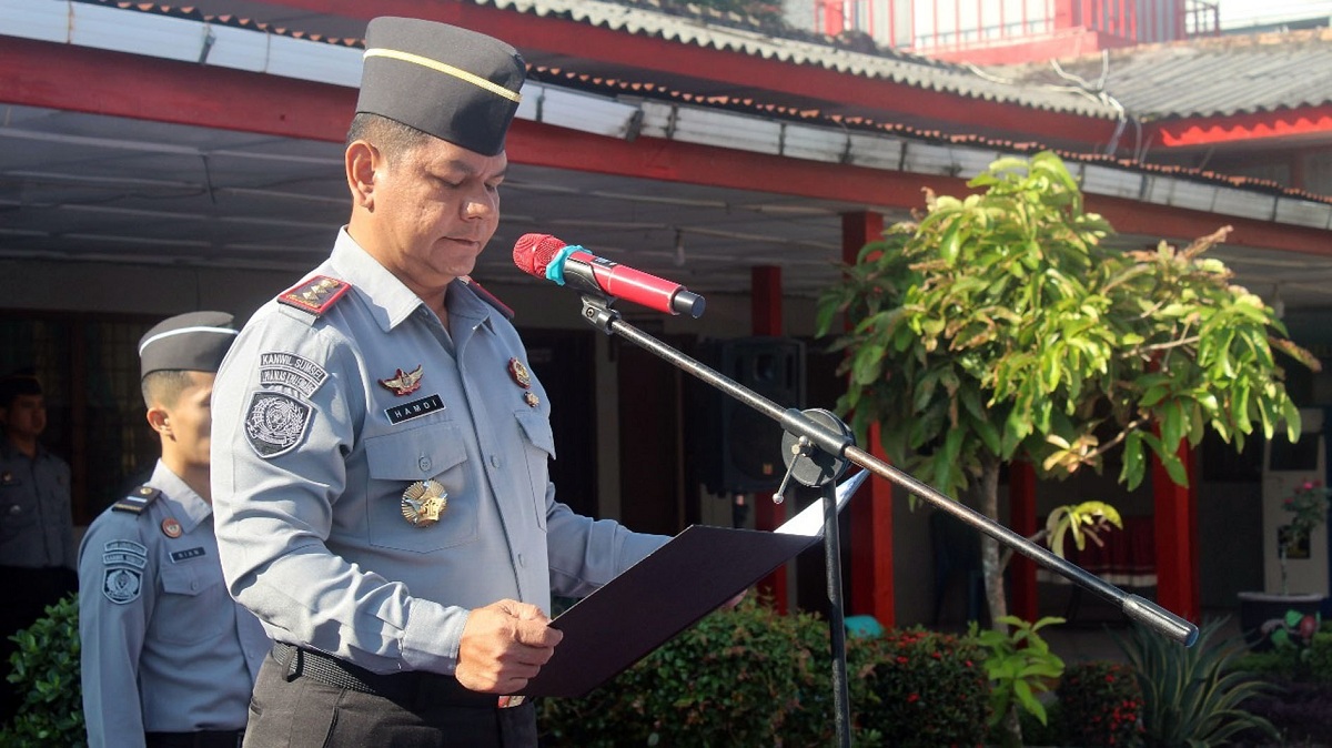 Upacara Kesaktian Pancasila Tahun 2024 di Lapas Lubuk Linggau Berlangsung Khidmat