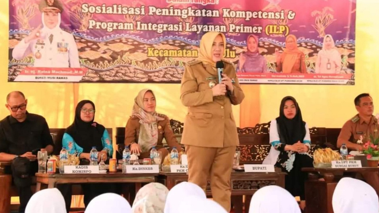 Bupati Hj Ratna Machmud Buka Sosialisasi ILP Puskesmas BTS Ulu Musi Rawas