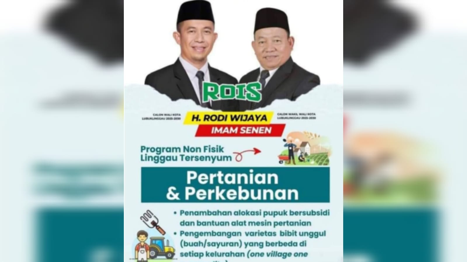 Bidang Pertanian dan Perkebunan, Ini Yang Akan Dilakukan Rodi Wijaya dan Imam Senen Untuk Kota Lubuk Linggau