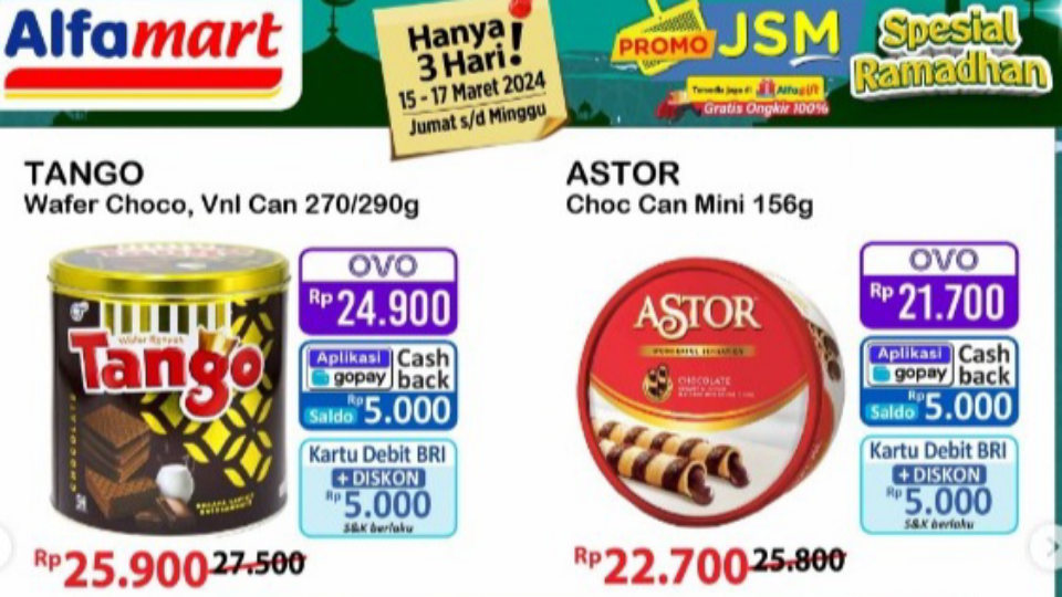 Daftar Promo Produk JSM Aneka Biscuit di Alfamart, Berlaku Hingga 17 Maret 2024