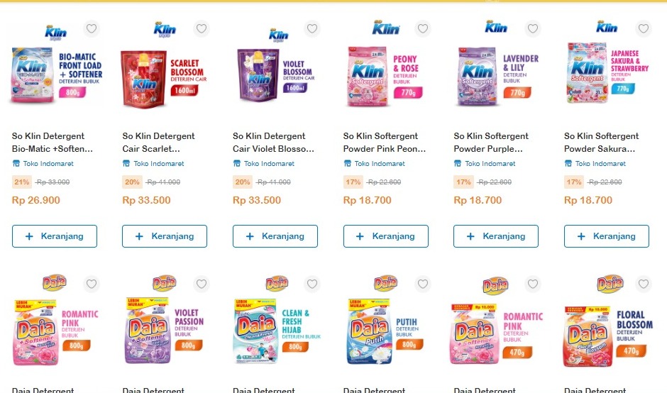 DISKON 16 Produk Detergent di Indomaret 12.12, Sabun Ekonomi Rp5.100