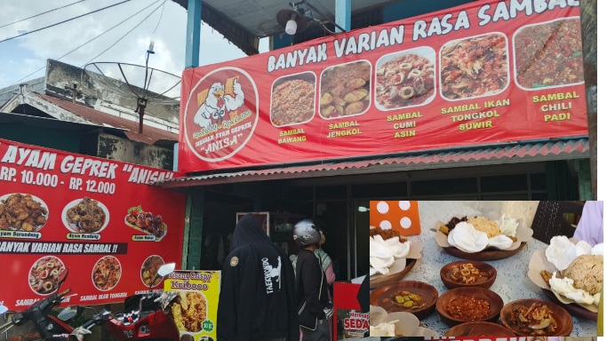 Beragam Varian Sambal Nasi dan Ayam, Juragan Ayam Geprek Anisa Lubuk Linggau Jadi Santapan Enak