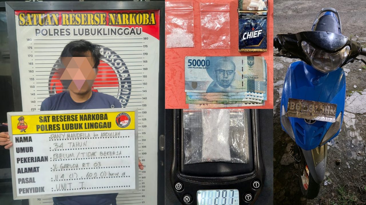 Pengedar Disergap di Atas Jembatan Jalan Lingkar Utara Lubuk Linggau