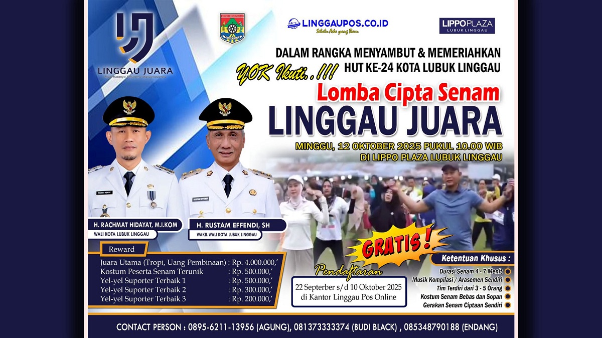 Ini Item Penilaian Lomba Cipta Senam Linggau Juara 2025, Peserta Wajib Tahu