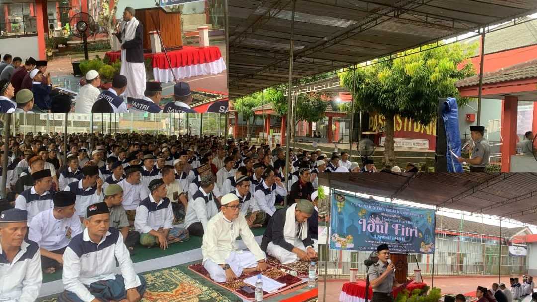 Lapas Narkotika Muara Beliti Gelar Salat Idul Fitri Berjamaah, Tebar Semangat Kebersamaan