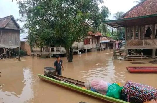 3 Desa Banjir, Akses Jalan BTS Ulu Musi Rawas ke PALI Terputus