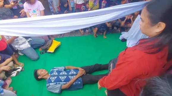 Pria Palembang Sudah 1 Tahun Wajib Lapor di Polda Sumsel, Begini Isi Sumpah Pocongnya