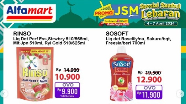 Daftar 11 Produk Kebersihan Edisi JSM, Spesial Sambut Lebaran Idul Fitri di Alfamart