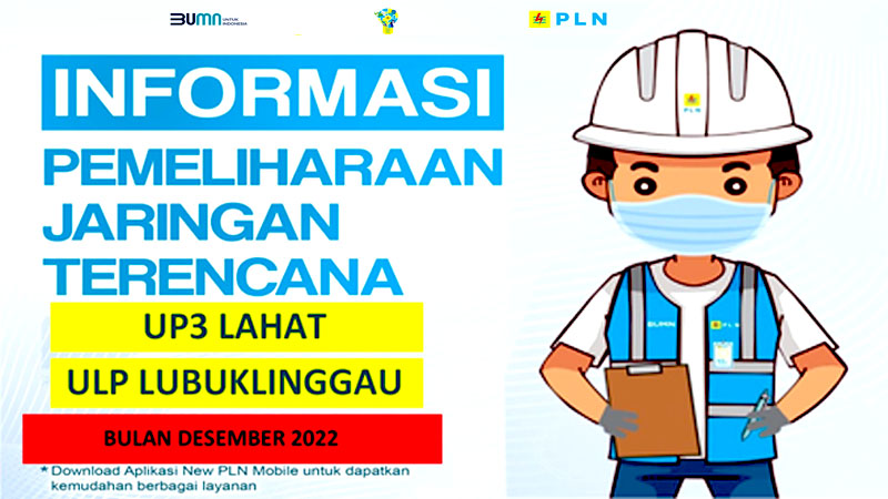 Jadwal Pemadaman Listrik di Lubuklinggau Minggu Pertama Desember 2022